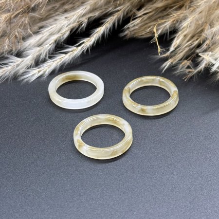 Кільце Димчастий Агат (Акрил) h-4мм 17 та 17,5 р-р