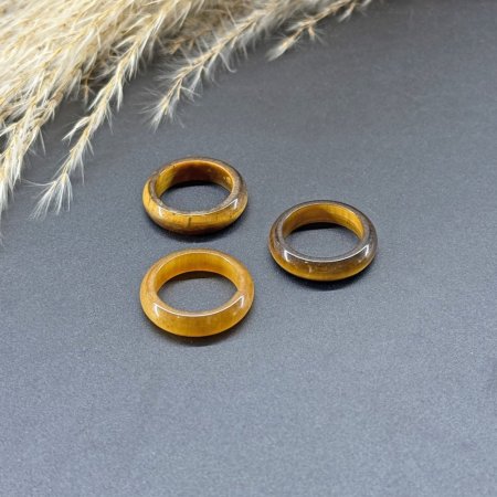 Кільце з натурального каменю Тигрове Око h-6мм+-19 і 19,5 р-р