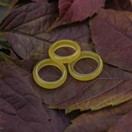 Кільце Котяче Око жовте (синт) h-6мм 17,5, 18,5 та 19,5р-р