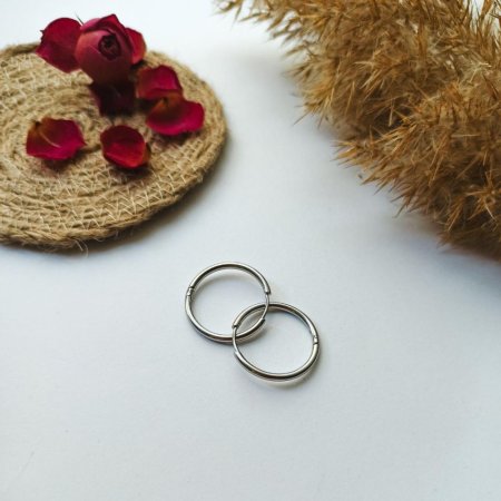 Сережки Xuping Jewelry Кільця 3х23мм Родій