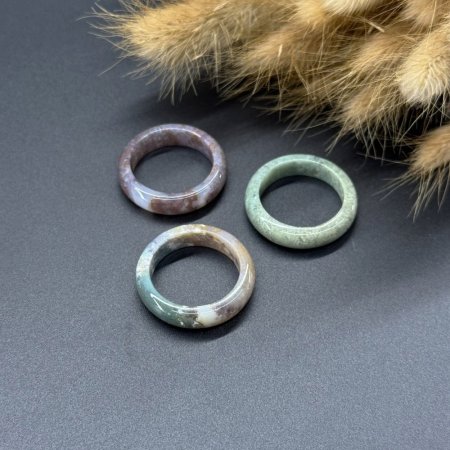 Кільце натуральний камінь Агат Моховий h-6мм+- 18,5 та 20,5 р-р
