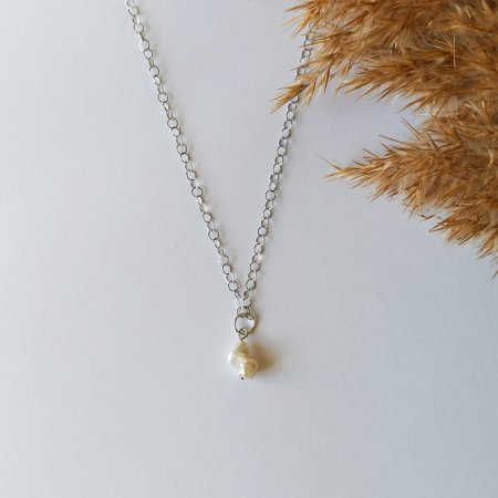 Кулон Перл барочний (різних форм) на ланцюжку Xuping Jewelry родій, d-12мм + - L-44см